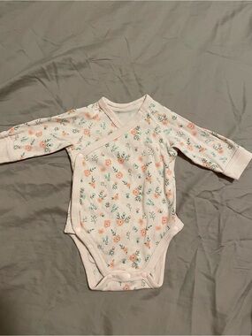 Baby Floral Kimono Wrap Onesie